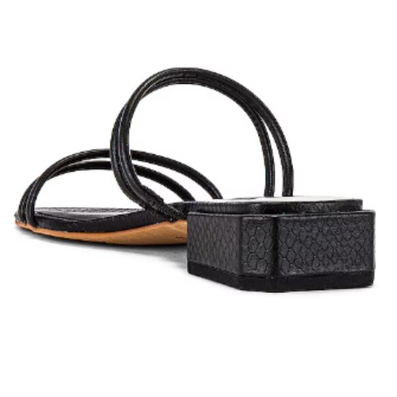 Dolce Vita Black Strappy Slide Sandals - Picture 6 of 8